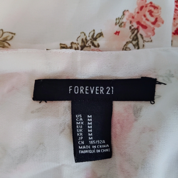 Forever 21 Floral Sleeveless Blouse Sz-M - Picture 4 of 4